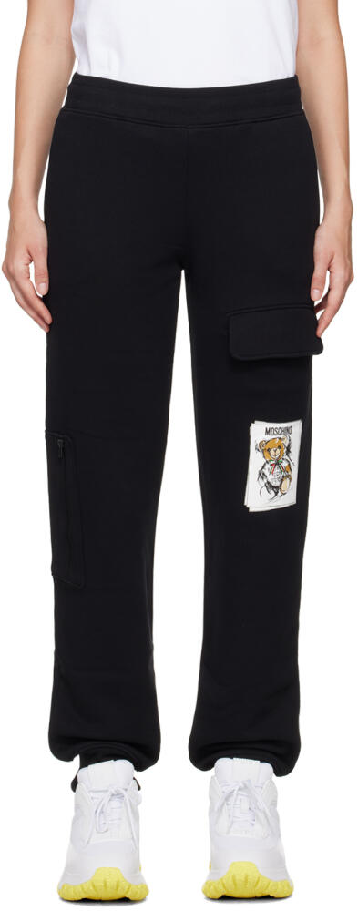 Moschino Black Teddy Bear Lounge Pants Cover