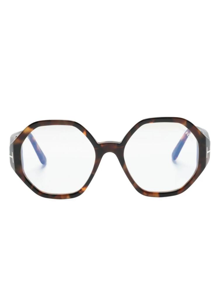 TOM FORD Eyewear geometric-frame glasses - Brown Cover