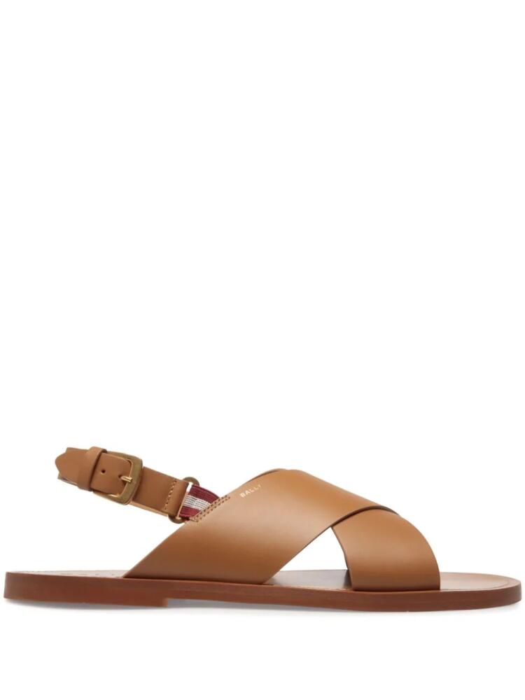 Bally Chateau crossover-strap leather sandals - Brown Cover