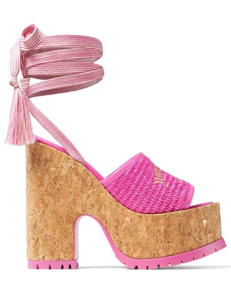 Jimmy Choo Gal 130mm wedge sandals - Pink Cover