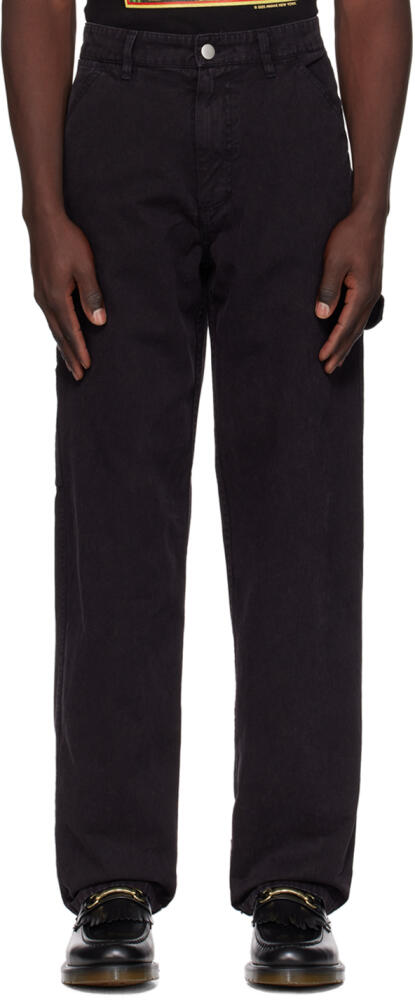 Awake NY Black Embroidered Trousers Cover