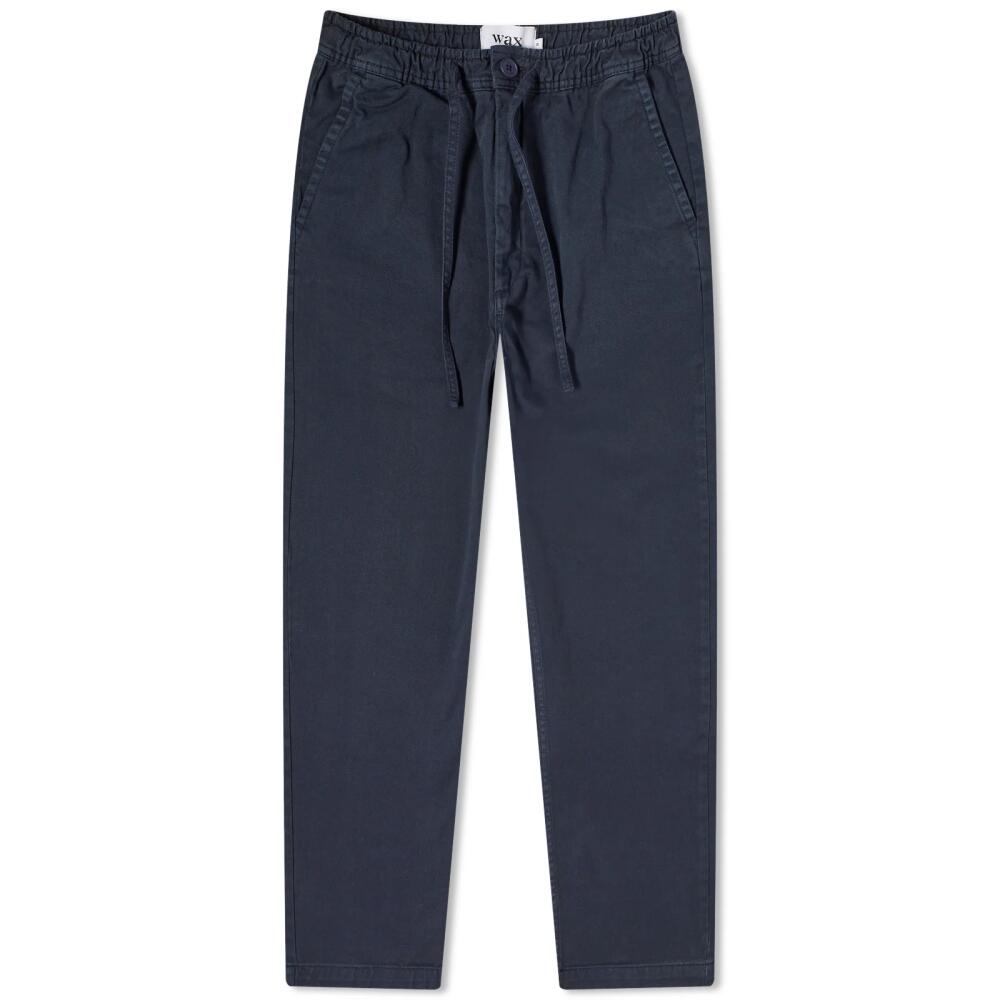 Wax London Men's Kurt Twill Trousers in Navy Cover