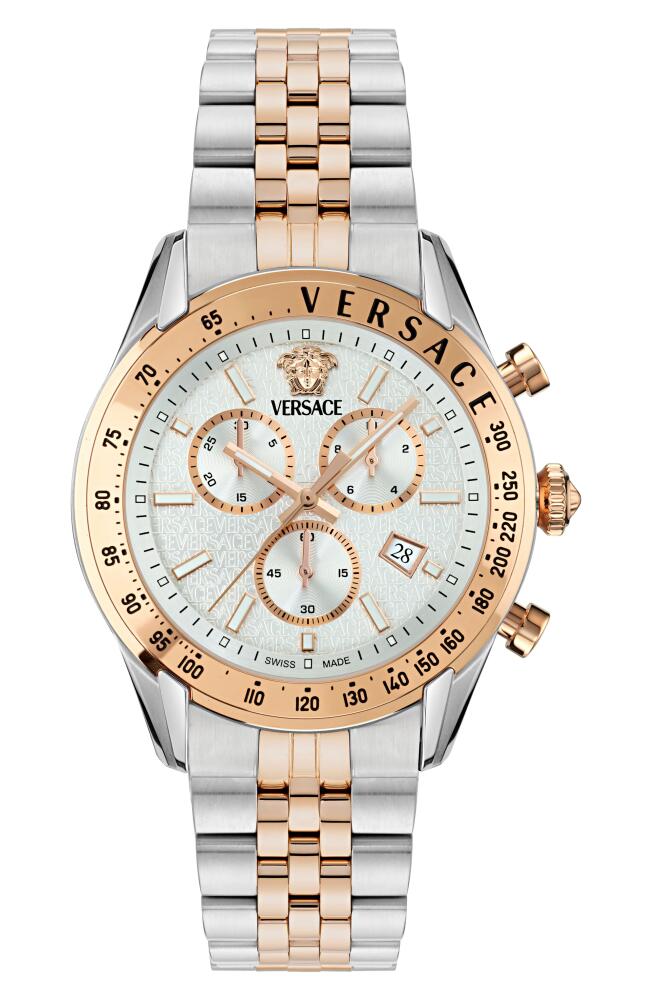 Versace Master Chronograph Bracelet Watch, 44mm in Two Tone Cover