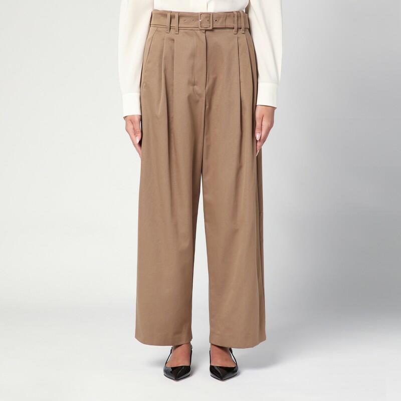 'S Max Mara Beige wide trousers with belt Cover