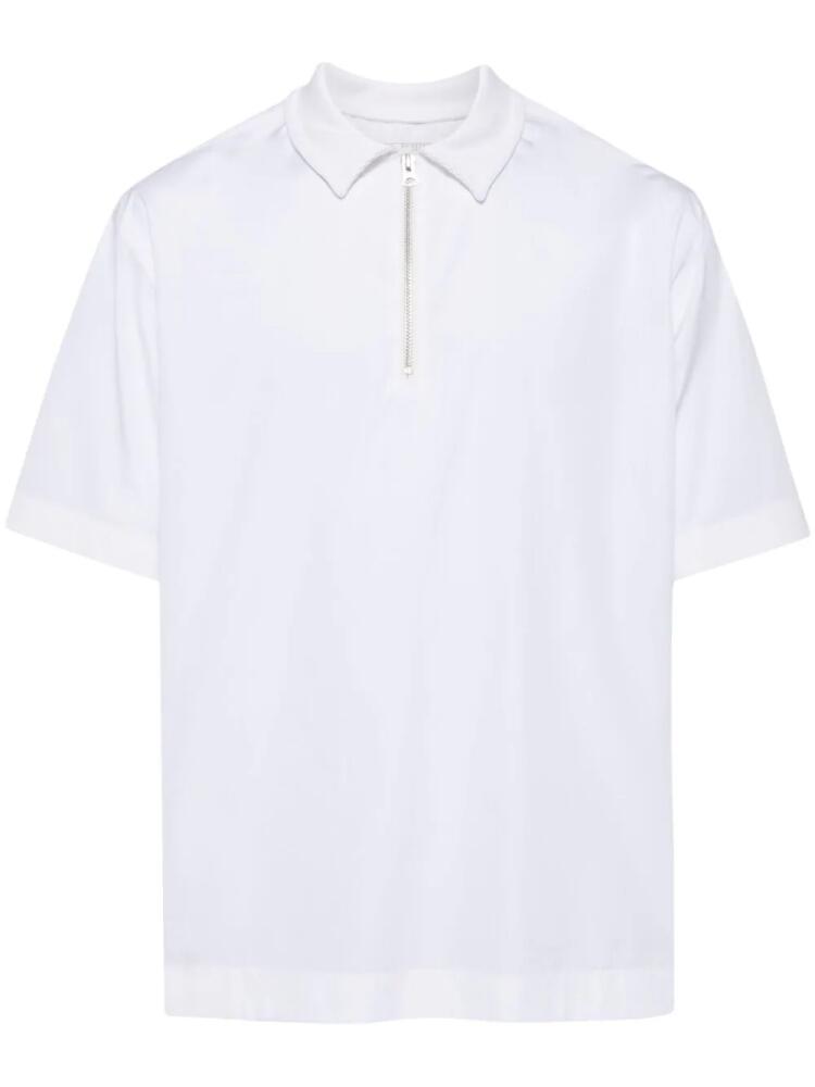 sacai oversize short-sleeve cotton polo-shirt - White Cover