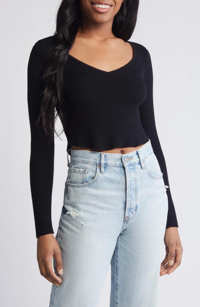 PacSun Woodland Waffle Stitch Crop Sweater in Anthracite Cover