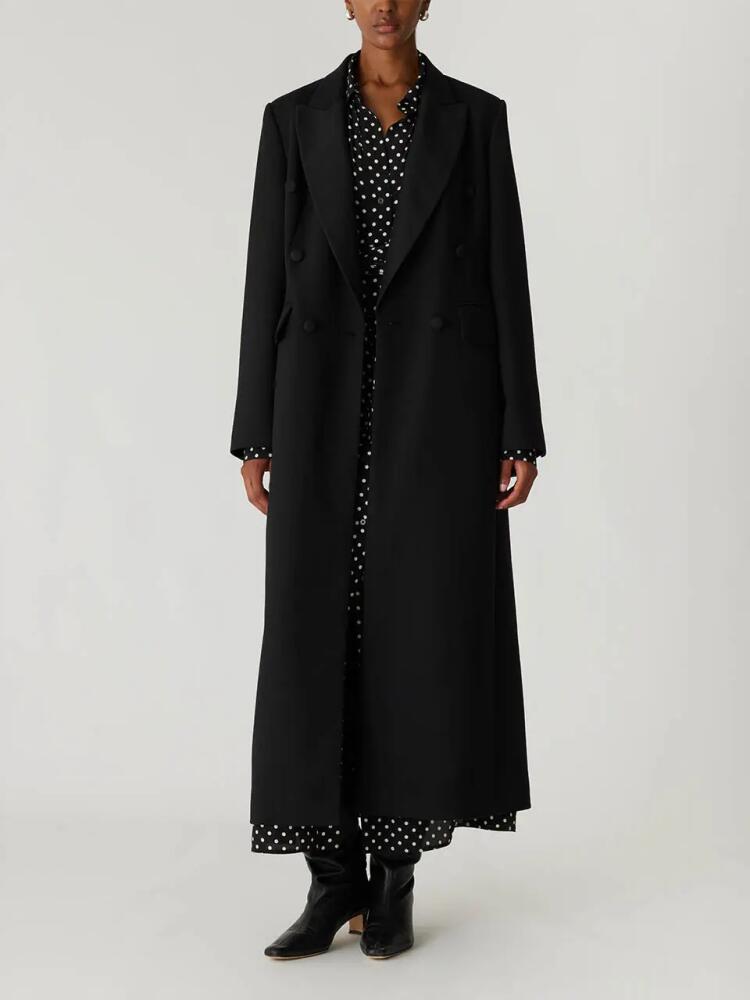 Rebecca Taylor Refined Suiting Crombie Coat in Black Cover