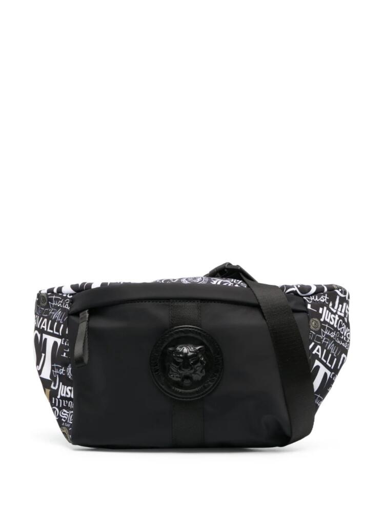 Just Cavalli logo-print zip-up belt bag - Black Cover