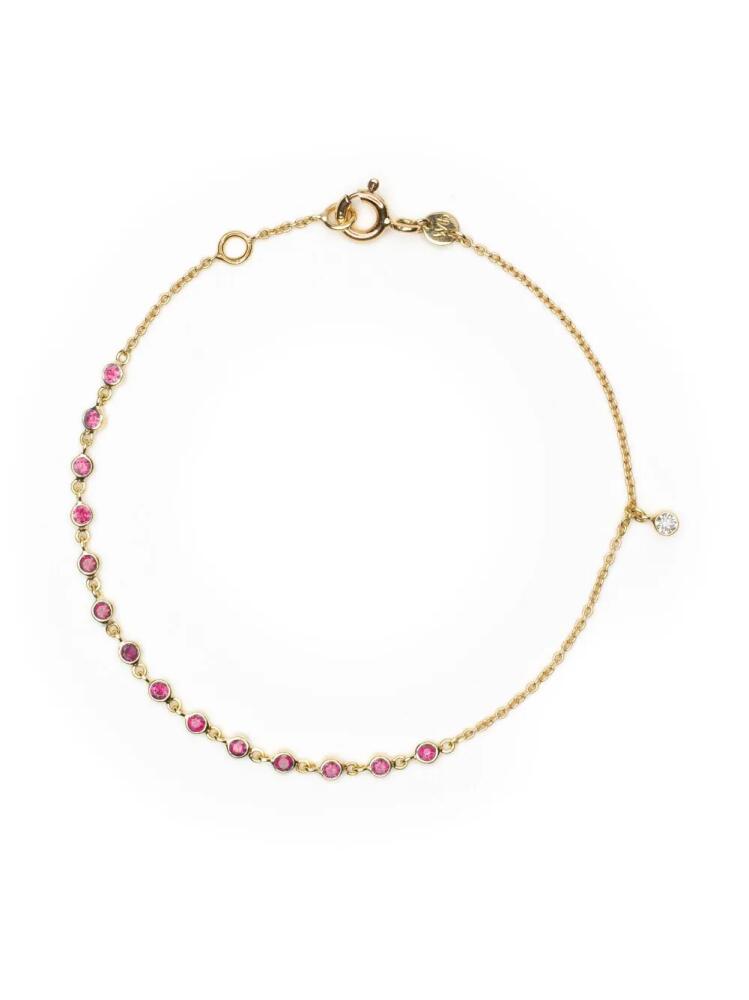 We by WHITEbIRD 18kt yellow gold Clarisse ruby bracelet - Red Cover