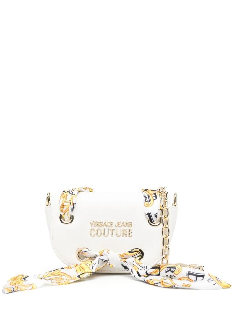 Versace Jeans Couture baroque-print detail shoulder bag - White Cover