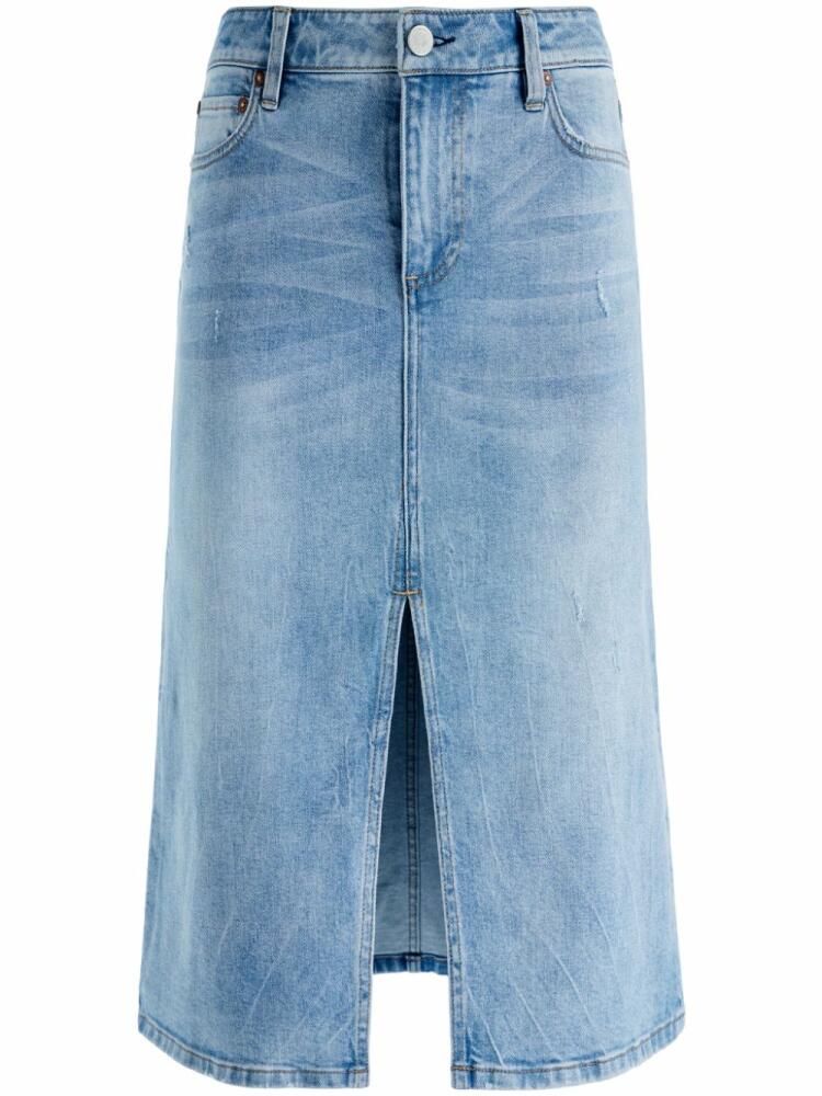 alice + olivia Rye low-rise denim skirt - Blue Cover