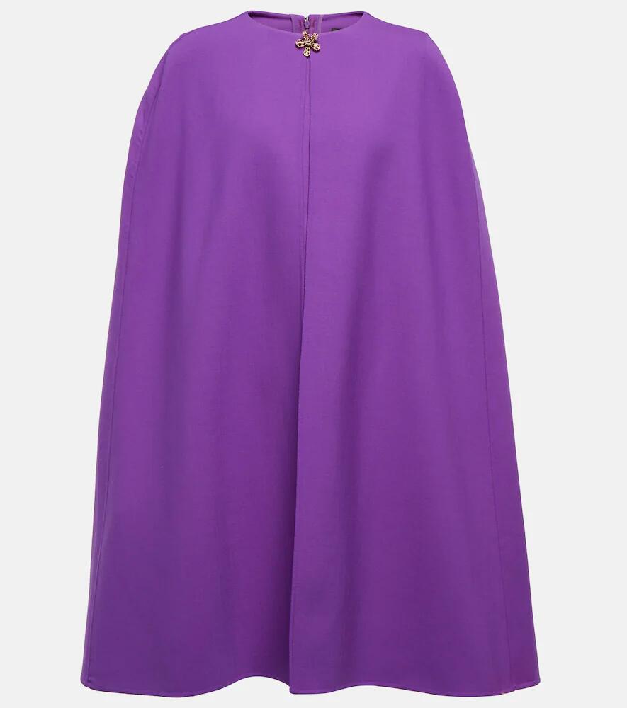 Oscar de la Renta Embellished cape minidress Cover