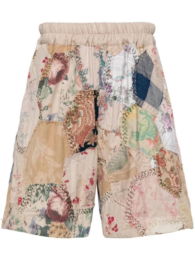 By Walid patchwork cotton track shorts - Multicolour Cover