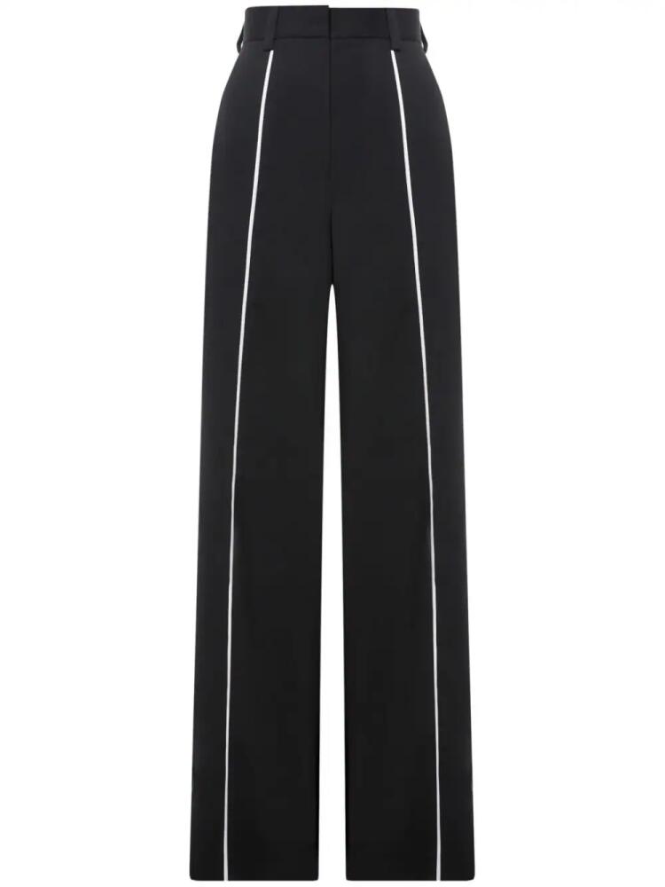 A.M.G. contrasting-trim trousers - Black Cover