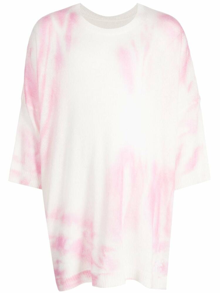 MM6 Maison Margiela tie-dye print knitted jumper - Pink Cover