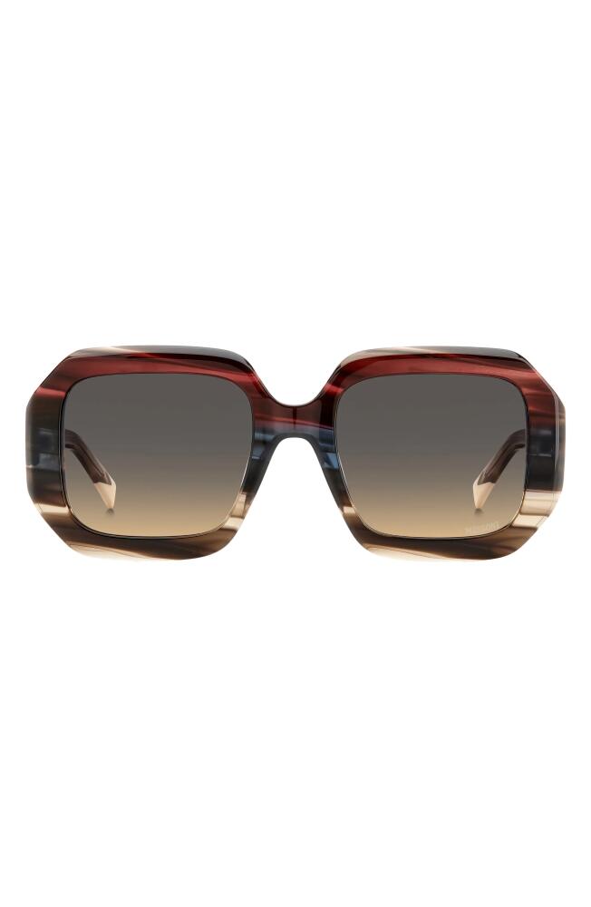 Missoni 50mm Square Sunglasses in Brown Red/Brown Ochre Cover