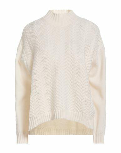 Max Mara Studio Woman Sweater Cream Wool, Cashmere Cover