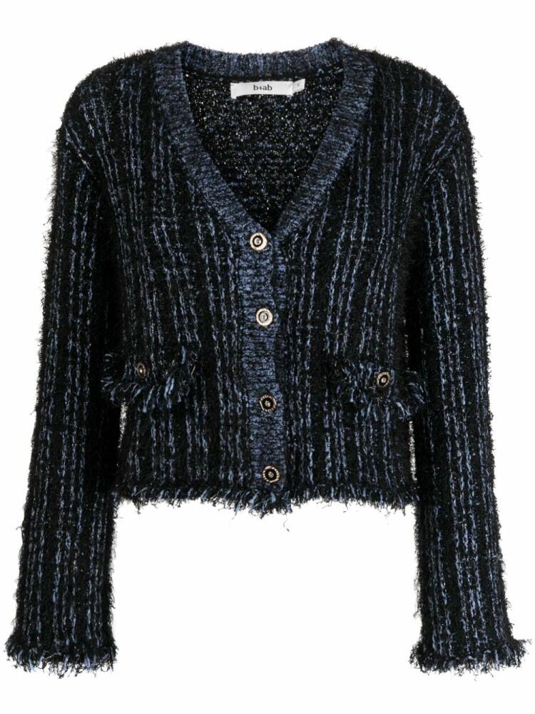 b+ab striped V-neck cardigan - Blue Cover