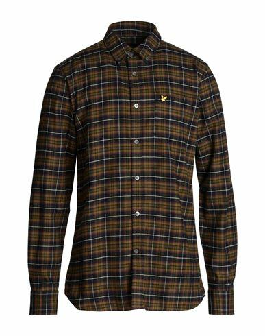 Lyle & Scott Man Shirt Military green Cotton Cover