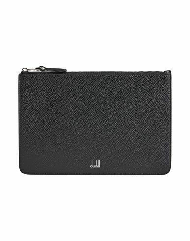 Dunhill Man Pouch Black Soft Leather Cover