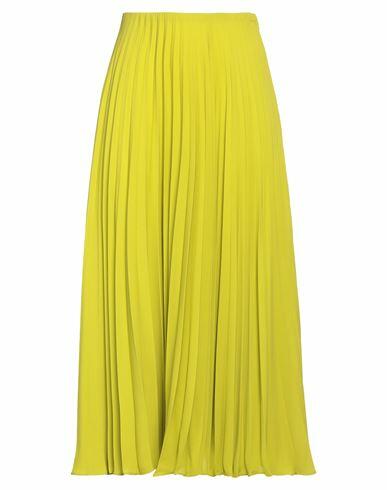 Valentino Garavani Woman Maxi skirt Acid green Silk Cover