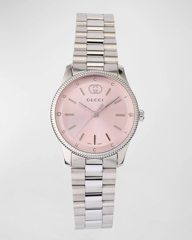 Gucci G-Timeless Slim Watch with Diamonds and Bracelet Strap Cover