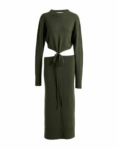 Christopher Esber Woman Maxi dress Dark green Wool, Cashmere Cover