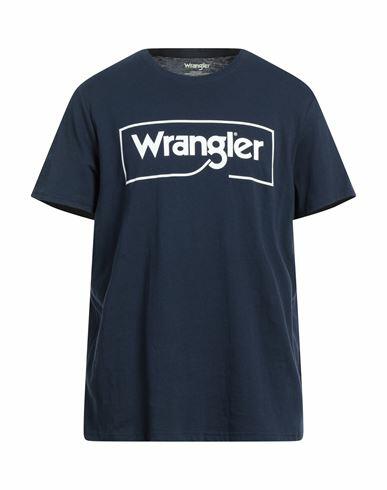 Wrangler Man T-shirt Navy blue Organic cotton Cover