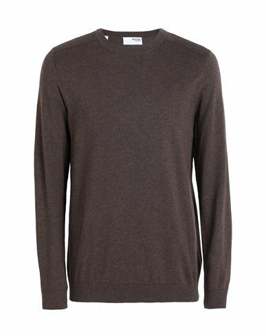 Selected Homme Man Sweater Dark brown Pima Cotton Cover