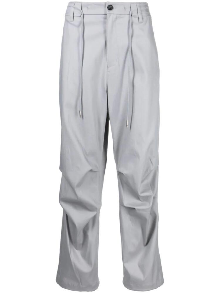 SONGZIO ruched drawstring straight-leg trousers - Grey Cover