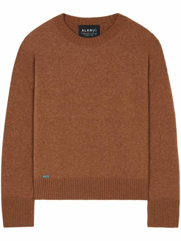 Alanui logo-plaque m'lange-effect jumper - Brown Cover