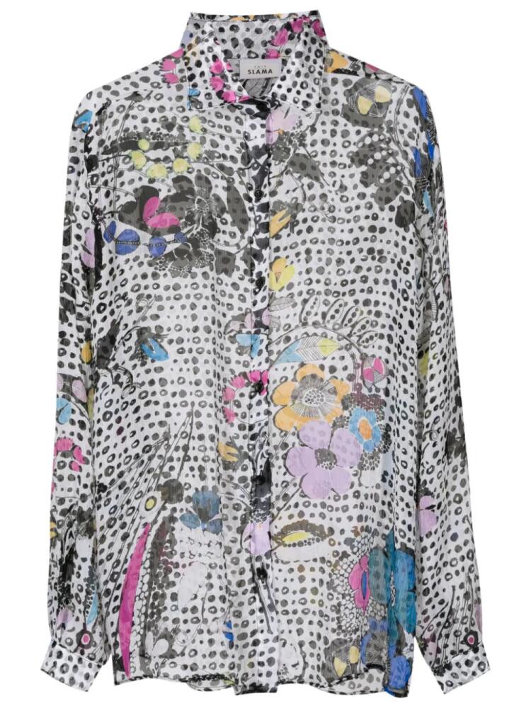 Amir Slama graphic-print silk shirt - Multicolour Cover