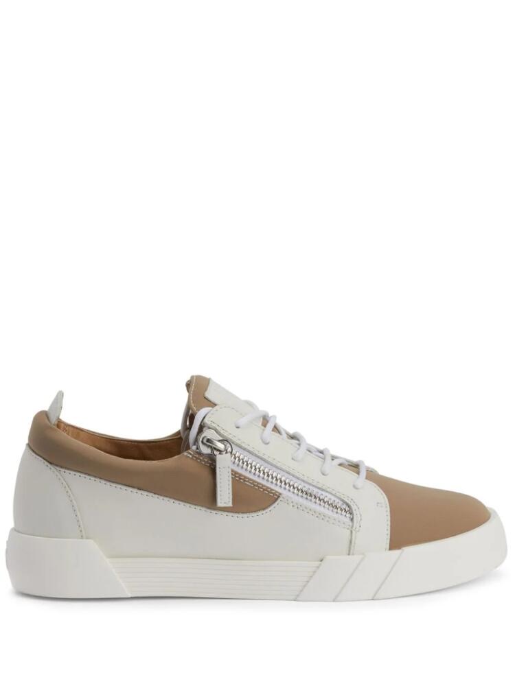 Giuseppe Zanotti Frankie leather low-top sneakers - Neutrals Cover