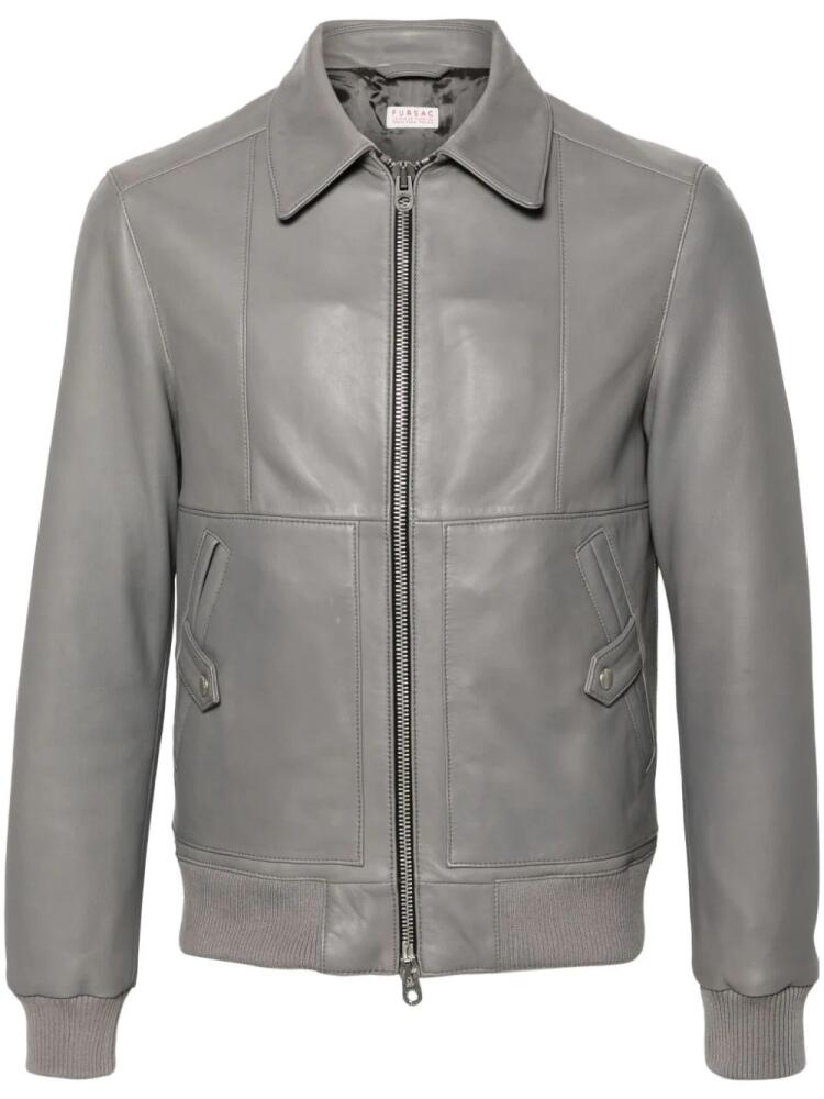 FURSAC leather jacket - Grey Cover