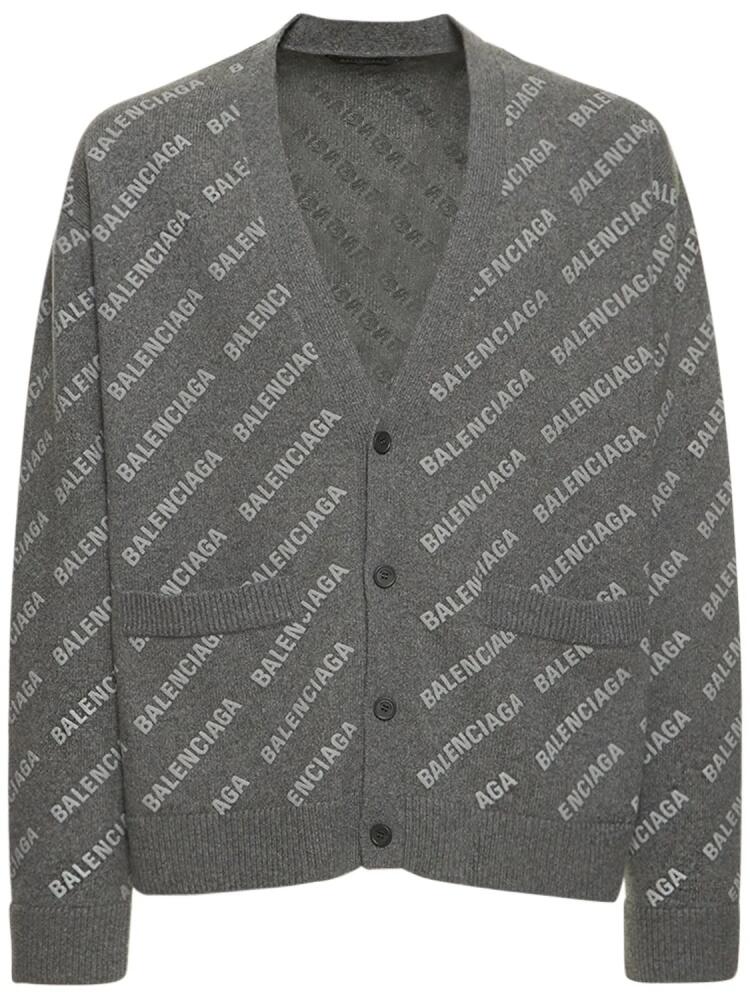 BALENCIAGA Logo Cashmere Knit Cardigan Cover