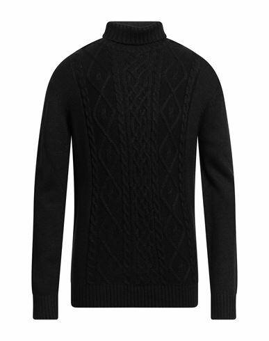 Herman & Sons Man Turtleneck Black Wool, Acrylic Cover