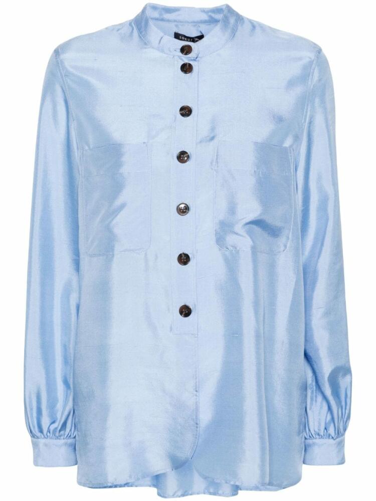 Soeur satin silk shirt - Blue Cover