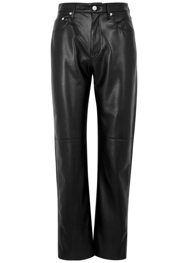 Nanushka Vinni Black Faux Leather Trousers Cover