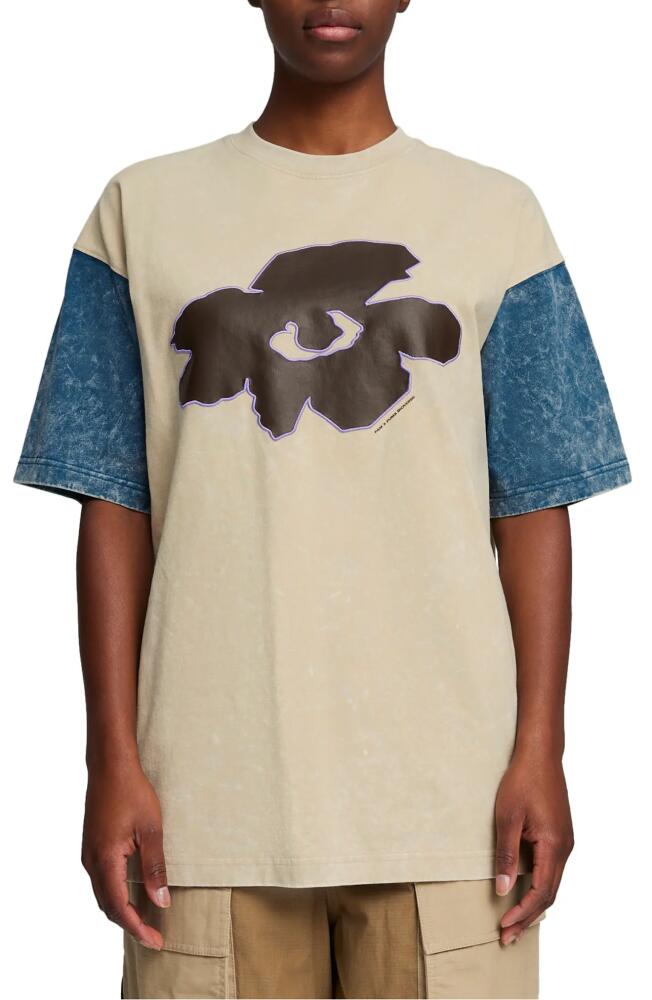 PUMA x P. A.M. Colorblock Graphic T-Shirt in Putty Cover