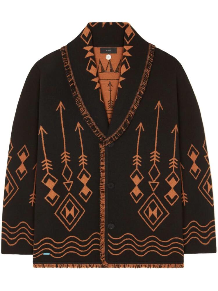 Alanui Mystic Gate wool cardigan - Black Cover