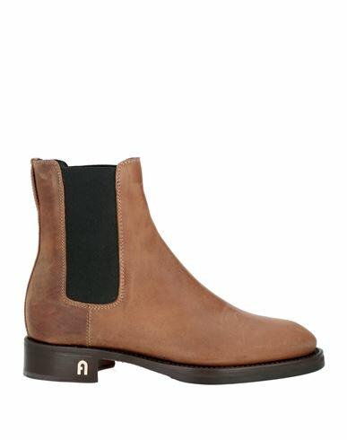 Furla Furla Heritage Chelsea Boot T. Woman Ankle boots Tan Calfskin, Polyester Cover