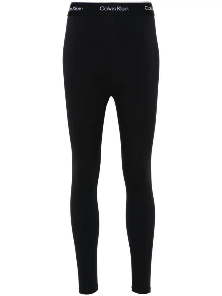 Calvin Klein logo-waistband leggings - Black Cover