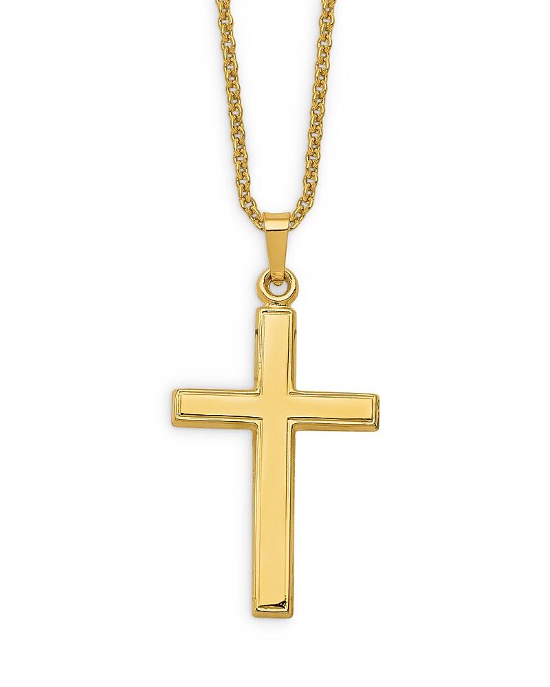 Bloomingdale's Fine Collection Men's Polished Cross Pendant Necklace in 14K Yellow Gold, 20 - Exclusive Cover