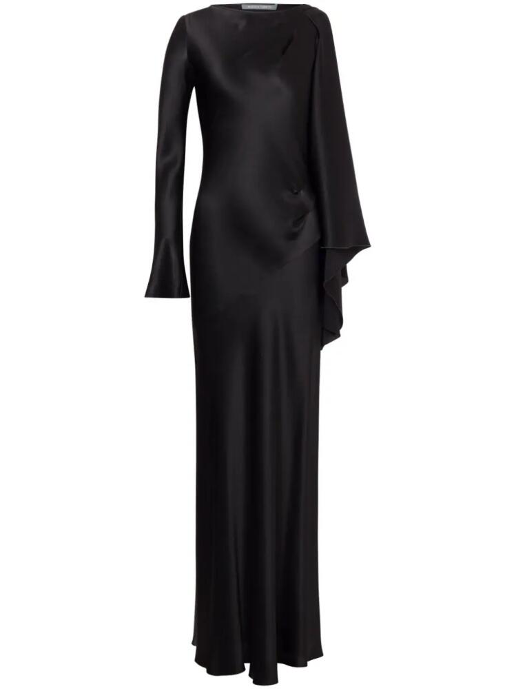 Alberta Ferretti asymmetric-sleeve maxi dress - Black Cover