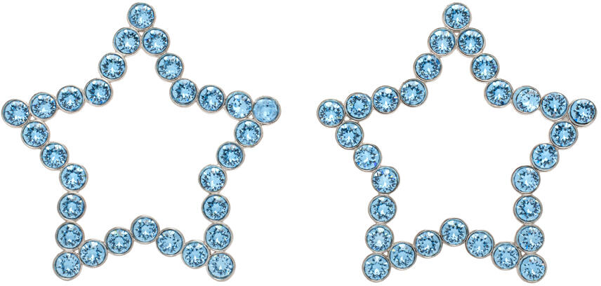 Safsafu Silver & Blue Star Earrings Cover