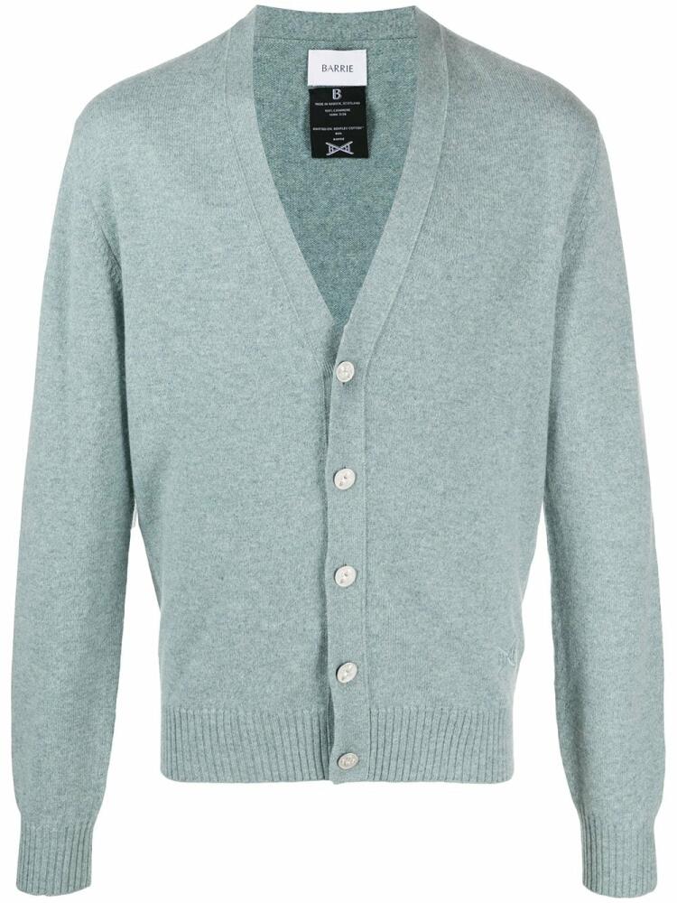 Barrie logo appliqué cashmere cardigan - Blue Cover