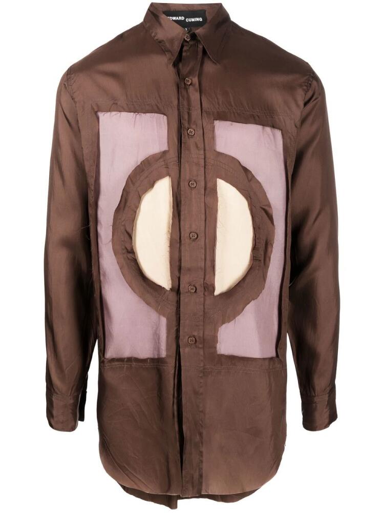 Edward Cuming cut-out detail shirt - Brown Cover