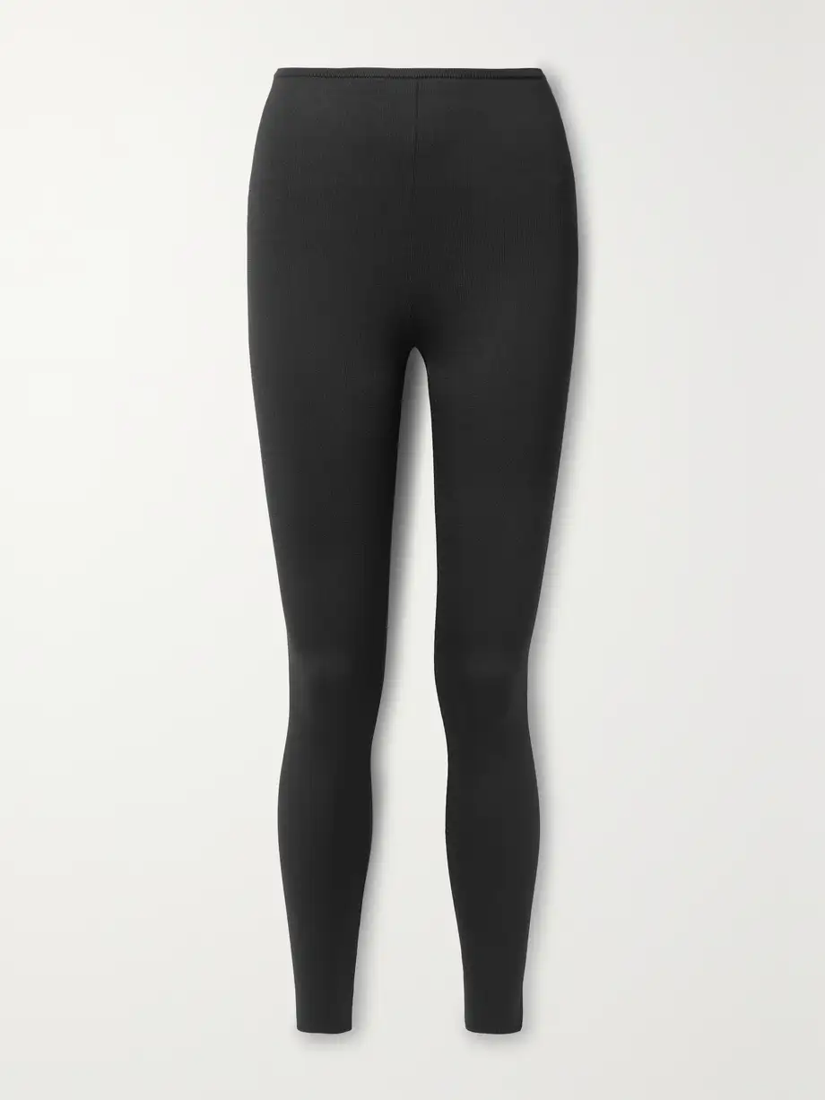 FFORME - + Net Sustain Anya Organic Silk-blend Leggings - Black Cover