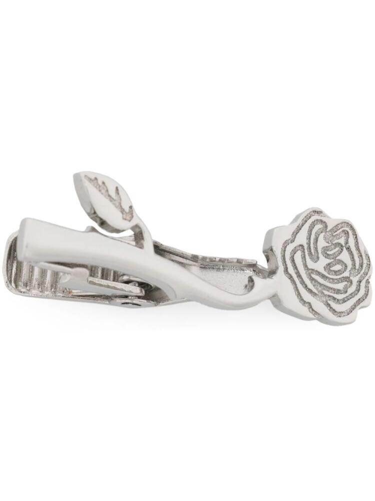 Thom Browne Rose-motif tie bar - Silver Cover