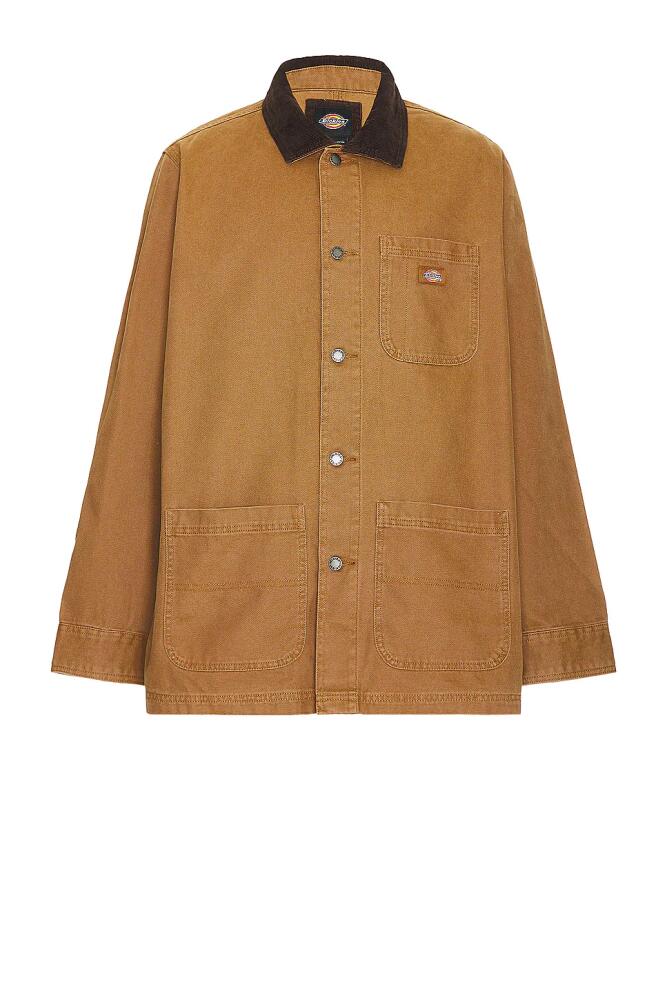 Dickies Duck Unlined Chore Coat in Brown Cover